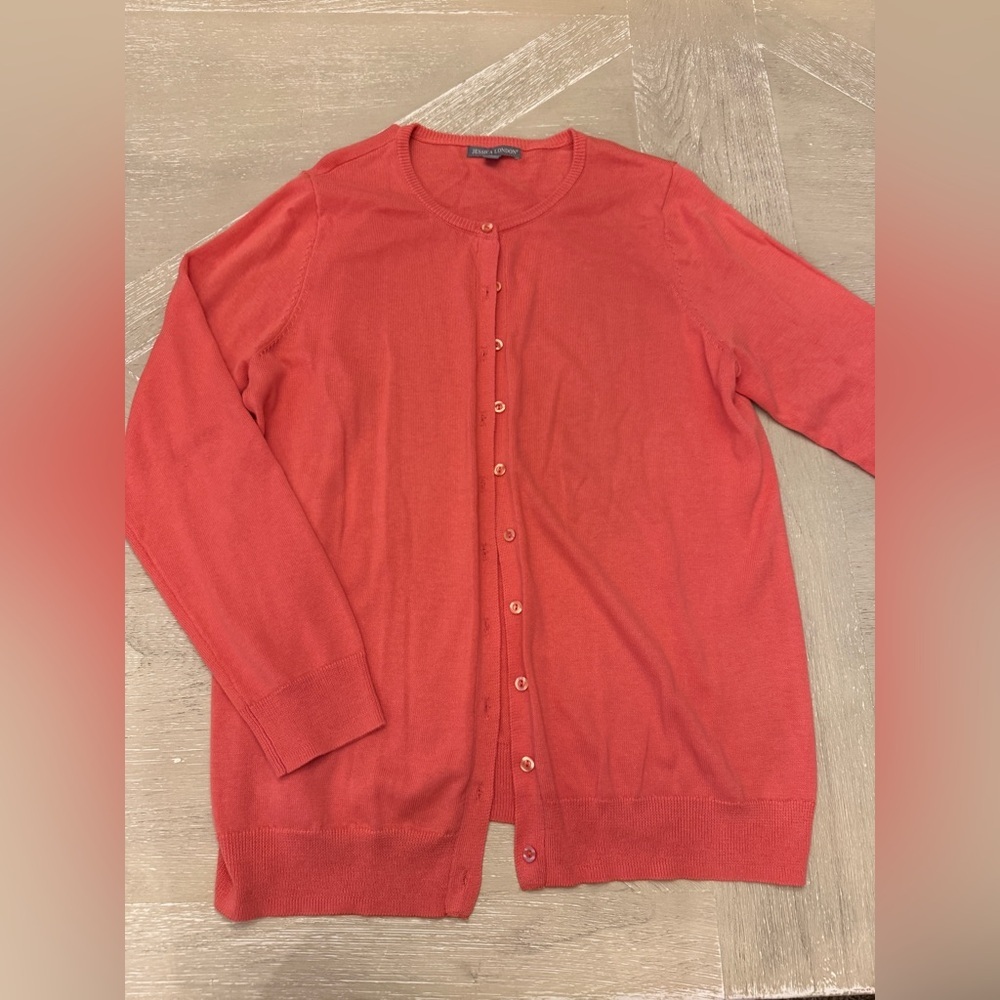 Jessica London Coral Button Cardigan - Picture 1 of 4